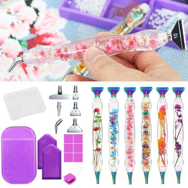 Multi Placers Point Drill Pens Glitter Sparkle 5D Diamond Painting Pen Kit  Alloy Replacement Pen Heads DIY Craft Nail Art Tool