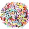 Set Cute Pet Bows Small Dogs Grooming Accessories Rubber Bands Puppy Cat Headwear Print Bow Handmade Hair Band For Dog Wholesale