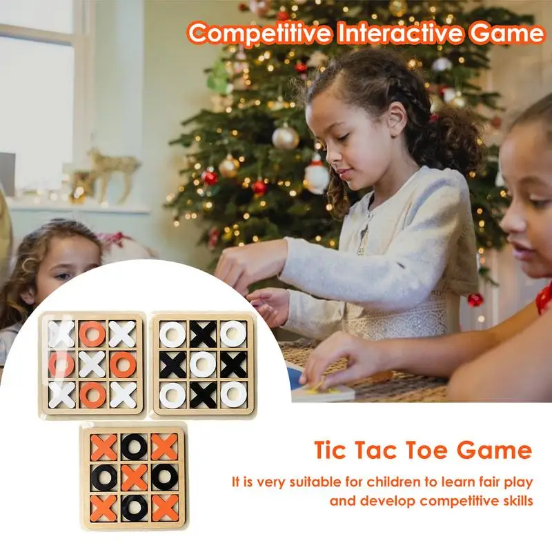 Iq XOXO Game X O Blocks Classic Strategy Brain Puzzle Fun Interactive Board Games For Adults Kids Coffee Table Decor Toy