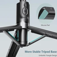 Self Portrait Pole Tripod With Lighting Self Portrait Pole With Wireless Remote Control Portable Mobile Phone Tripod Color Box - Image 2
