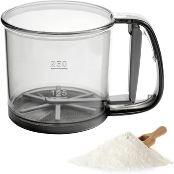 One-Hand Flour Sifter with Tray 1