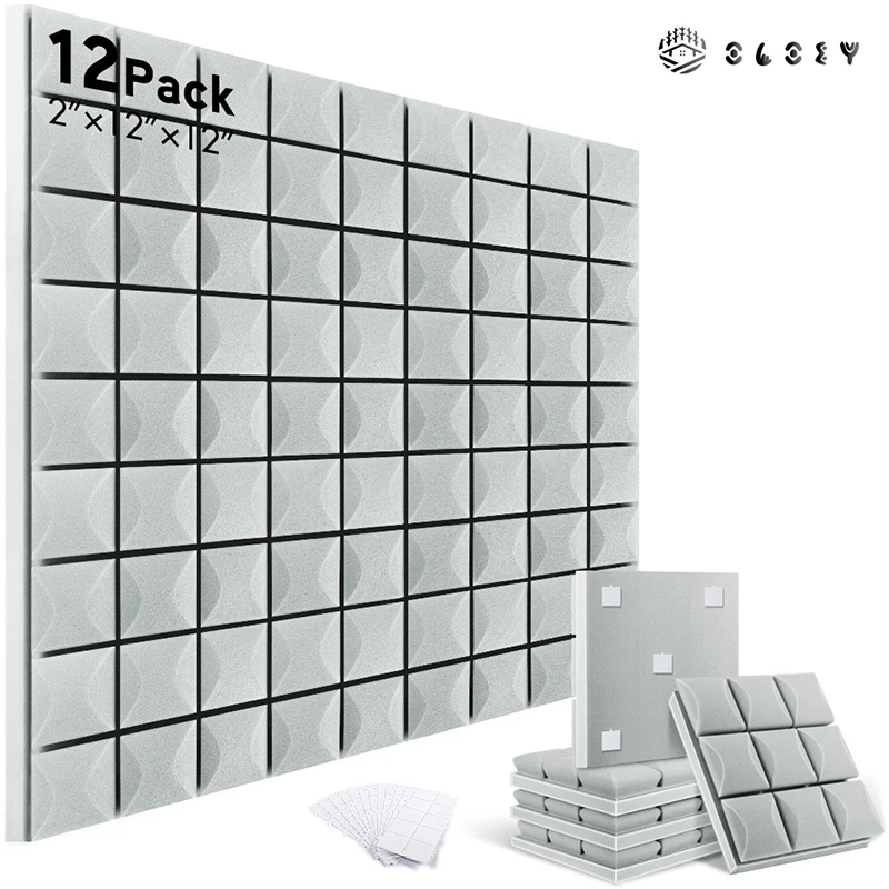 Pannelli Acustici Autoadesivi 18 Pezzi - 30x30cm, Assorbimento Rumore Per Studio E Ufficio - Foto 7