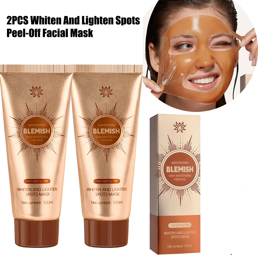 1/2PCS Whiten And Lighten Spots Peel-Off Facial Mask Anti-Blemish Freckle Remove Deeply Clean Pore Tighten Brightening Face Mask