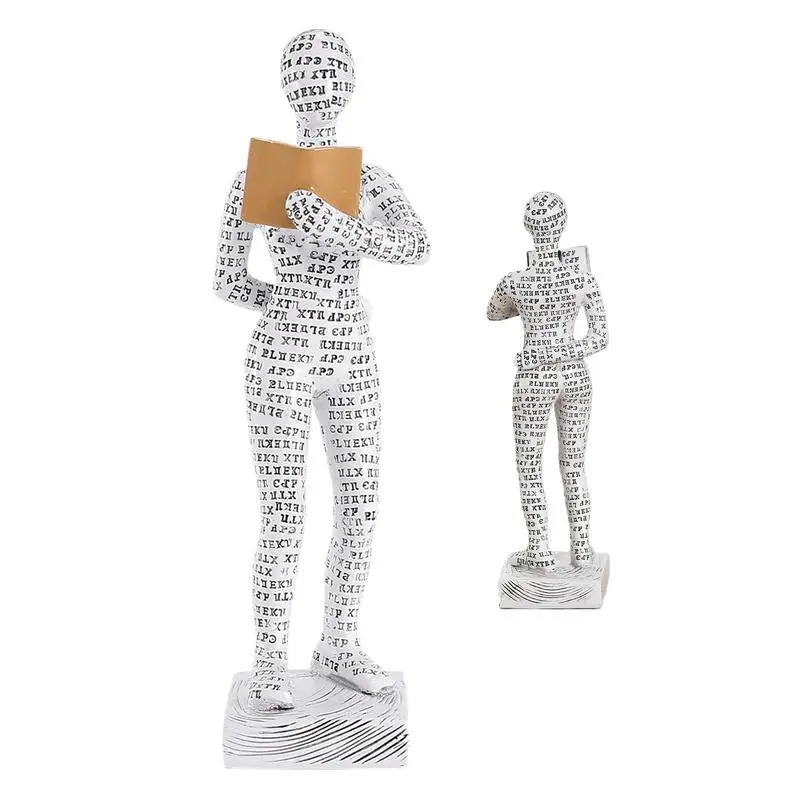 

Modern Art Thinker Resin Statue Reading Woman Desk Ornaments Pulp Woman Resin Crafts Home Decor For Study Room Bookshelf