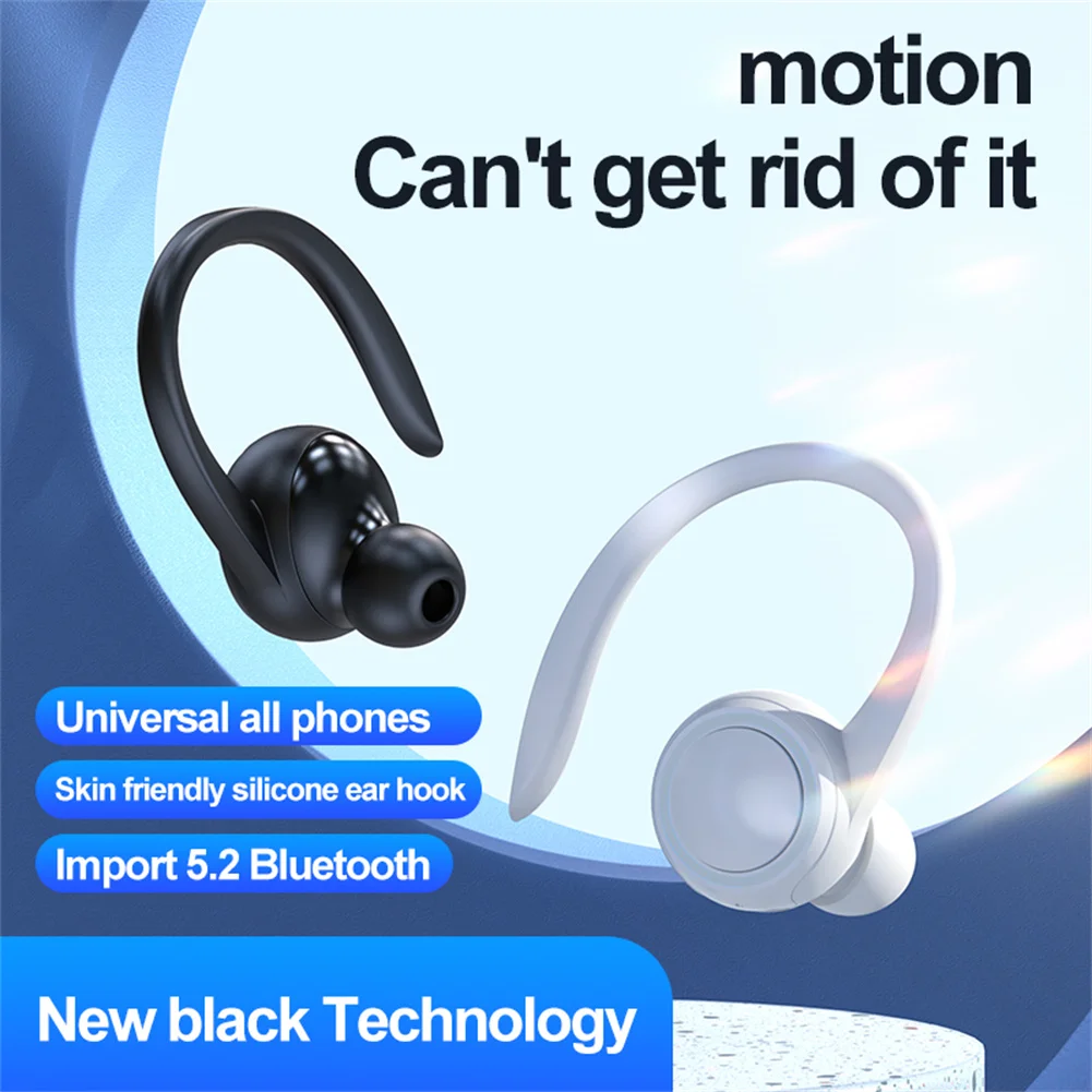 T10 Wireless Headset Noise Canceling Waterproof Earphones LED Lighting Stereo HIFI Single Headphone for Phones Laptop Tablet