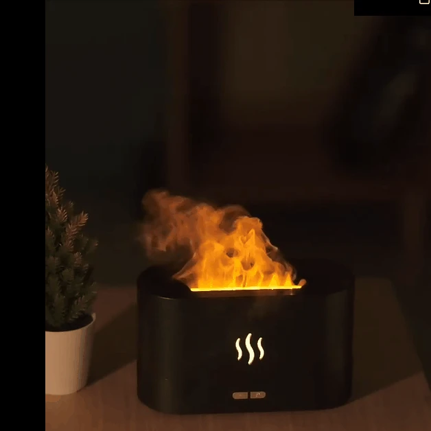Flamme Ätherisches Öl Duft Diffusor Luftbefeuchter Aromatherapie  Elektrische Geruch für Haus Feuer Duft Aroma Diffusor Maschine