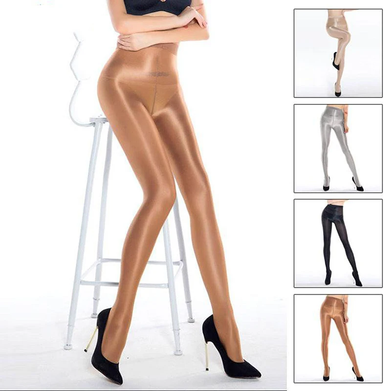 Autunno 70D Collant Donna Olio Lucido Lucido Classico Donna Collant Calze Sexy Trasparente Femminile Pole Dance Calze Collant Femme