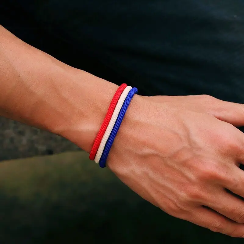 Minimalistisches Seilarmband für Herren und Damen, bunt, passend, stapelbar, Glücksfaden, Brazalete, Freundschaftsarmband, Makramee Pulsera – Detail 8