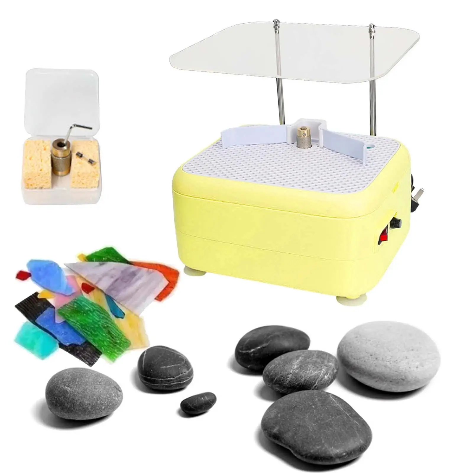 Stained Glass Grinder Industrial Multifunctional Ceramic Grinder for Hobby Art DIY Ceramic Shell Small Grinder Tool for Glass