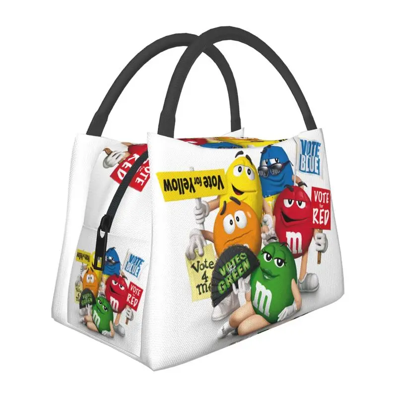 

M&M's Chocolate Insulated Lunch Bags for Women Funny Candy Meme Resuable Cooler Thermal Food Lunch Box Outdoor Camping Travel