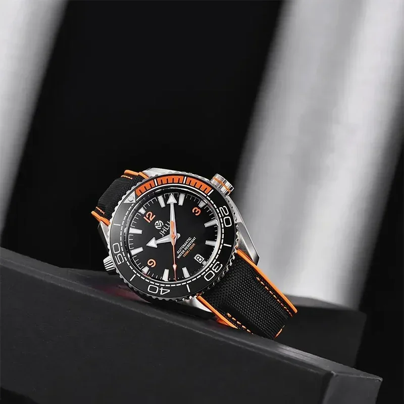 JHLU Fashion New Luxury 007 Mechanical Men's Watch Automatic Winding Brand Military Order New NH35 Watch Sports Waterproof Watch