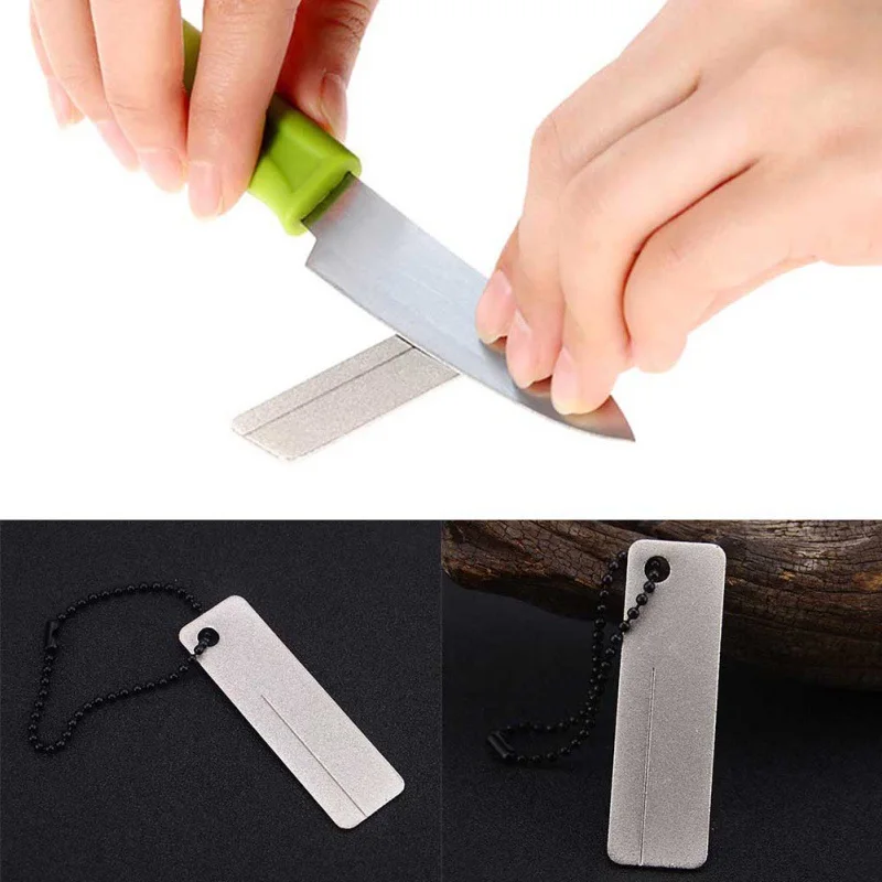 160pcs Pocket Diamond Stone Sharpener Keychain Fish Hook Finger Nail