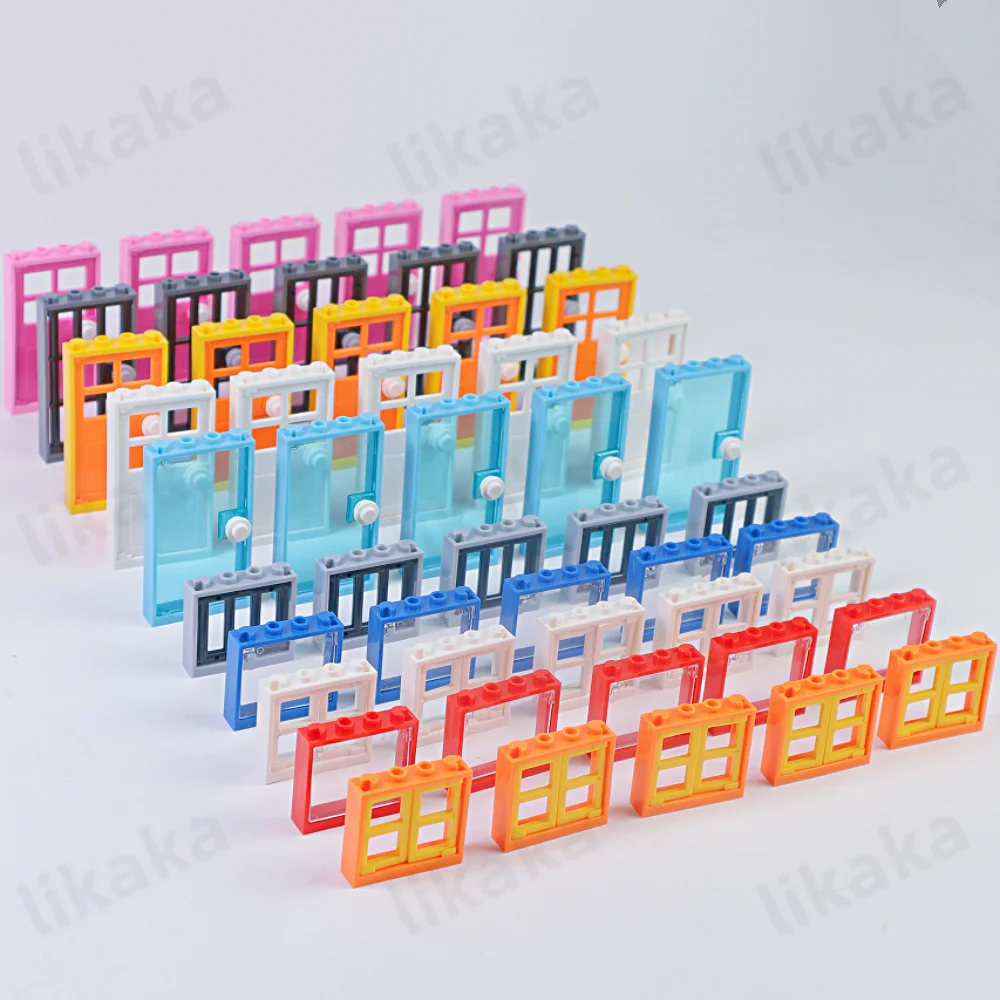 MOC City Friends House Door Window Set Building Blocks Toys Compatible Classic Architecture Blocks Parts DIY Bricks Kids Toys