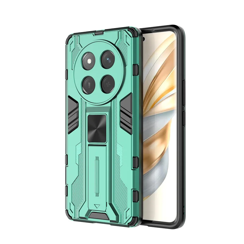 Shockproof Armor Phone Case with Magnetic Holder and Stand – Durable Hard PC Back Cover