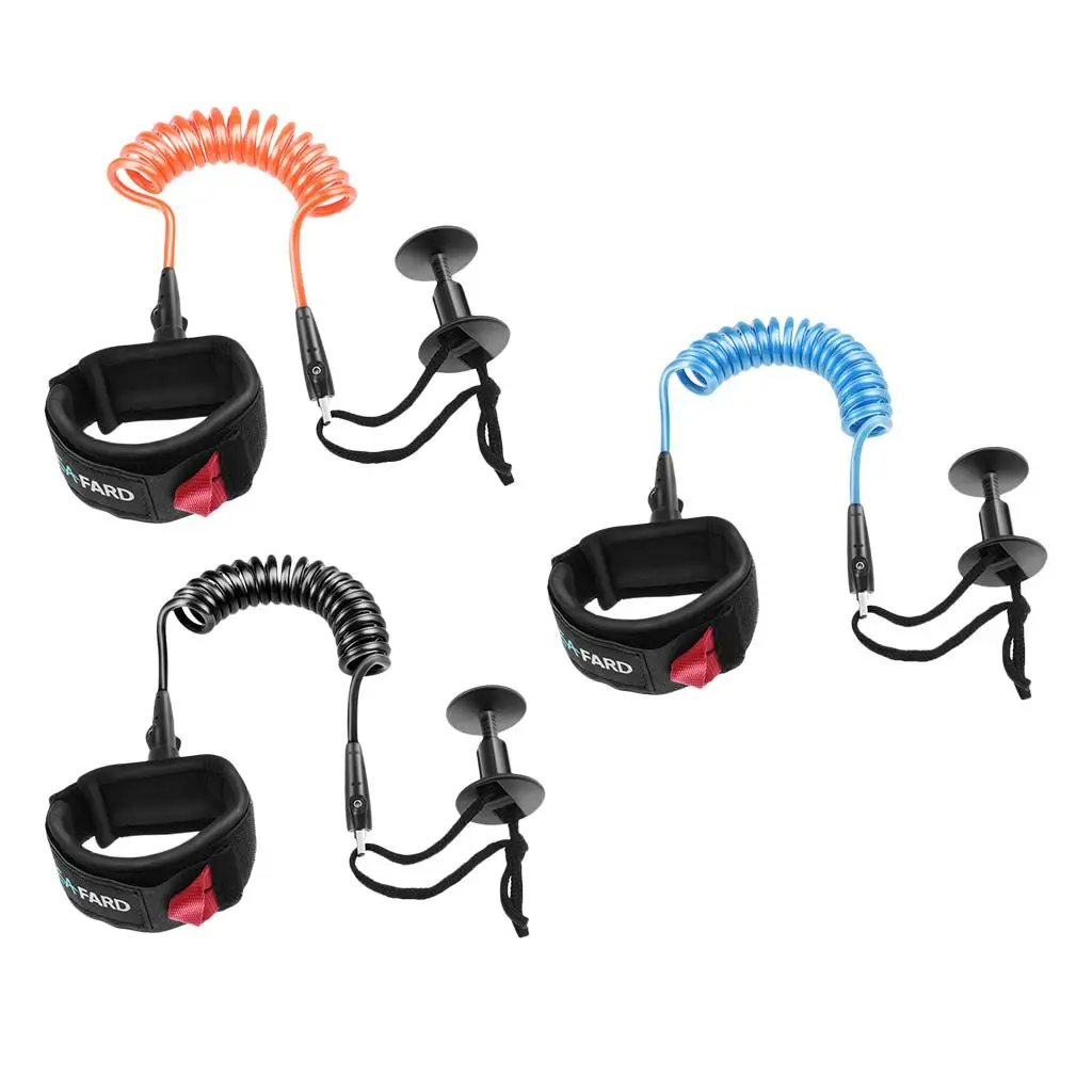 Wrist Coil Leash 5ft Surf Body Board Cord Arm Strap Padded Cuff Surfing Safety Gear Accessories surfboard leash surfboard strap