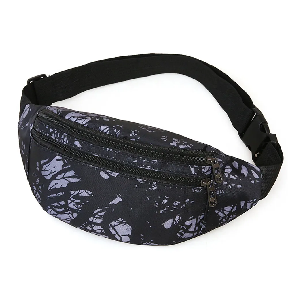 Printed Waist Bag Men Women Sport Run Fanny Pack Bum Bag Travel Crossbody Fashion Chest Phone Pouch Purse Belt
