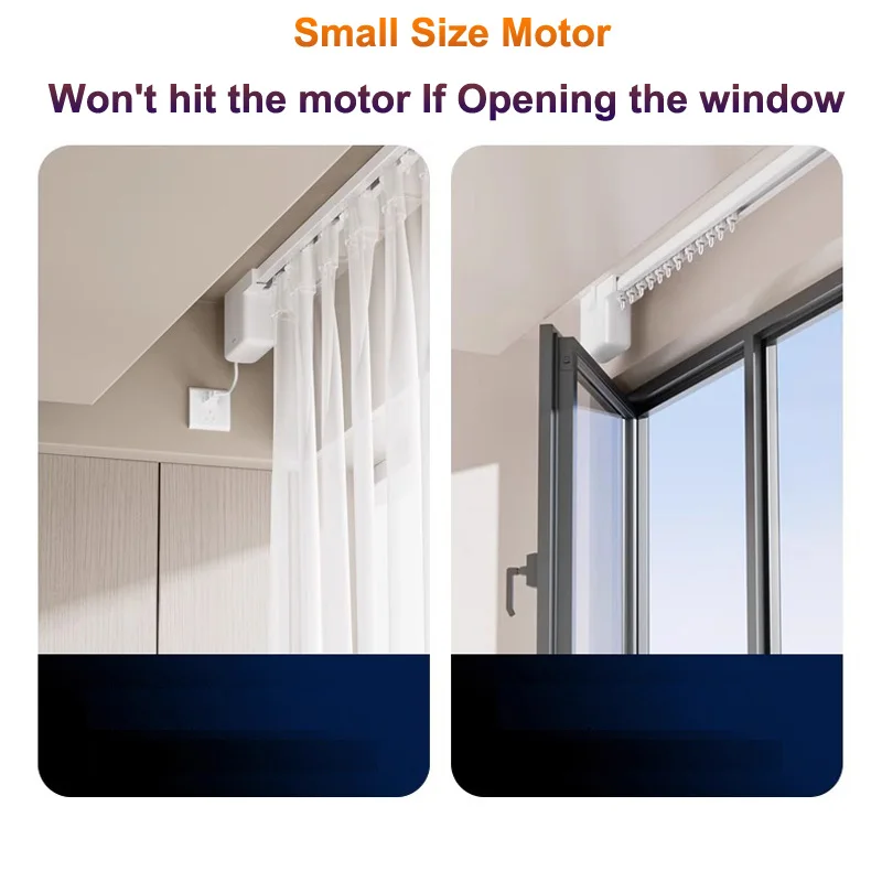 Dooya DT98 มินิไฟฟ้าผ้าม่านมอเตอร์ SINGLE TRACK Smart Home ใช้งานร่วมกับ Mijia APP รีโมทคอนโทรลมอเตอร์ Rod สําหรับ Curtai 1