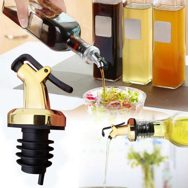 1 Pcs Oil Bottle Stopper Lock Plug Seal Leak-proof Food Grade Rubber Nozzle Sprayer Liquor Dispenser Wine Pourer Kitchen Bar Too