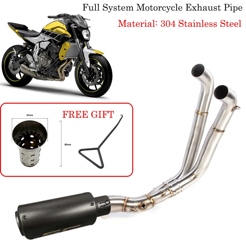 XSR700 TRACER700 Full Set Motorcycle Exhaust Pipe Plus Front Engine