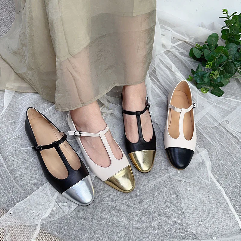 

Женские туфли с круглым носком, ремешки с пряжкой, на низком каблуке, удобная Осенняя обувь