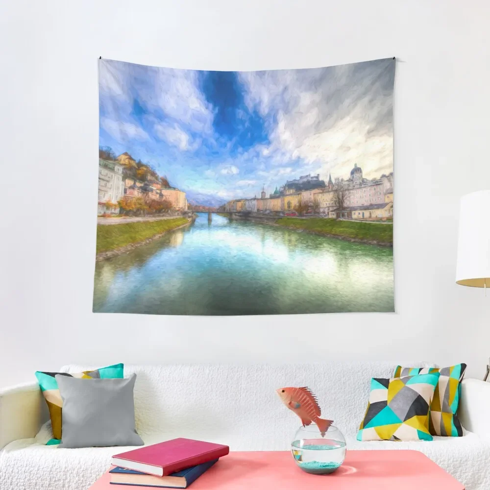

Salzburg City Art Tapestry Wallpapers Home Decor Room Decor Cute Tapestry