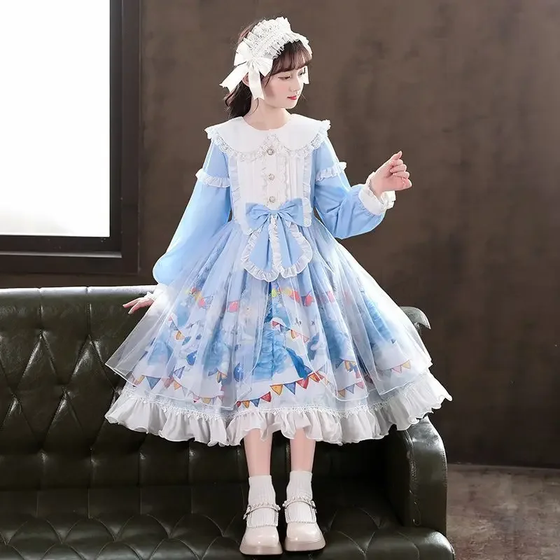 Women Alice Lolita Angel Pink Cotton Princess Dress Court-Style Gothic Tank Dress Costume Cute Anime Maid Layer For Girls