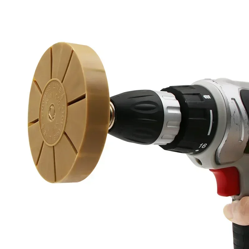 Polishing Wheel Decal Remover 1/4" Shank Rubber Eraser Wheel Quick Polishing Removal Tool for Car Stickers and Decals