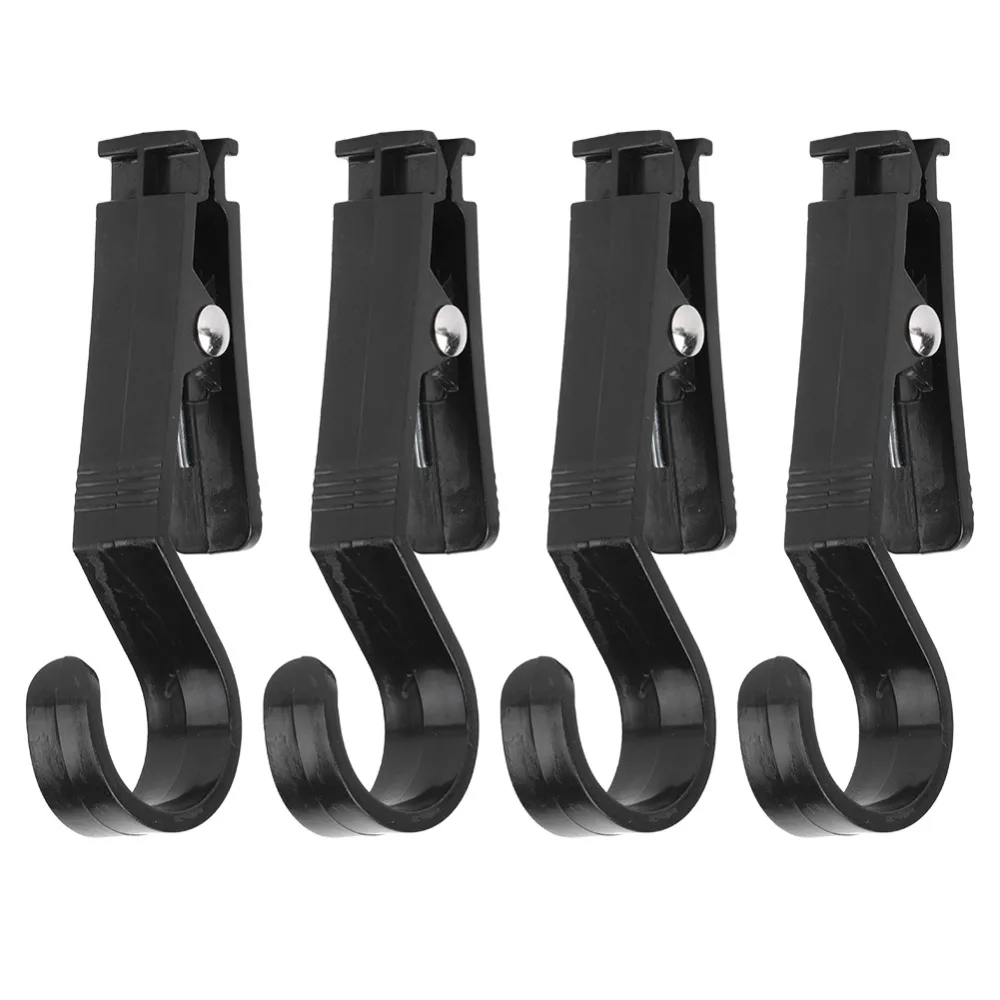 10 Pcs 플라스틱 다목적 교수형 클립 경량 스톰프루프 잠글 수 있는 해양 보트 레일 클립 블랙 텐트 캐노피 클립