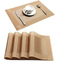 6PCS Table Mat Insulation Mat Placemat DIY Cut Leave-in Waterproof Placemat Western Restaurant Simple And Exquisite Placemat 3
