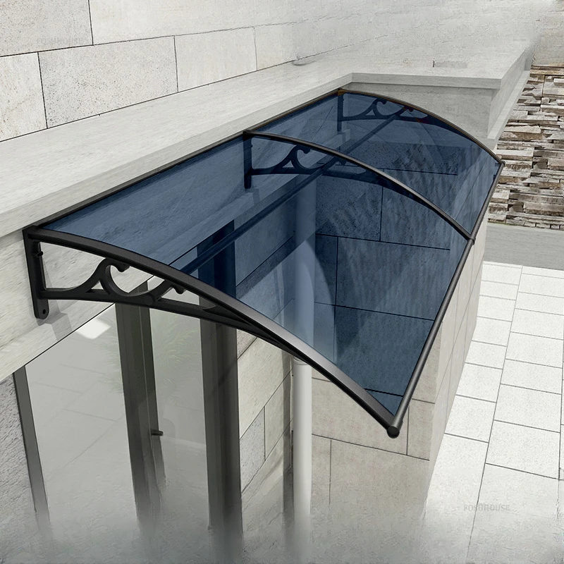 Light Luxury Smooth Awning for Restaurant Modern Metal Sunshade Awnings Small Commercial Awnings for Air Conditioning Host