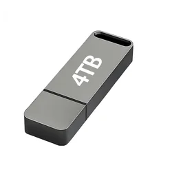 High - Speed 16TB Dual - Port Waterproof USB Flash Drive with Large Storage (Gray 4TB)