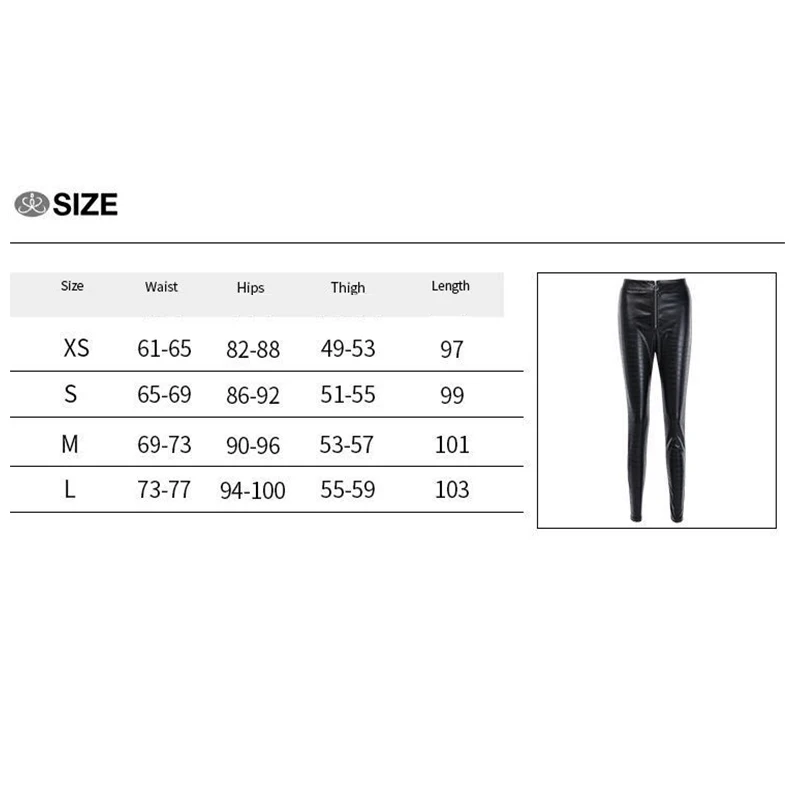 Pu Leather Women's Leggings Fashion Crocodile Pattern Faux Leather Leggins  Push Up Sexy Casual High Waist Sport Pant 2022 Autumn