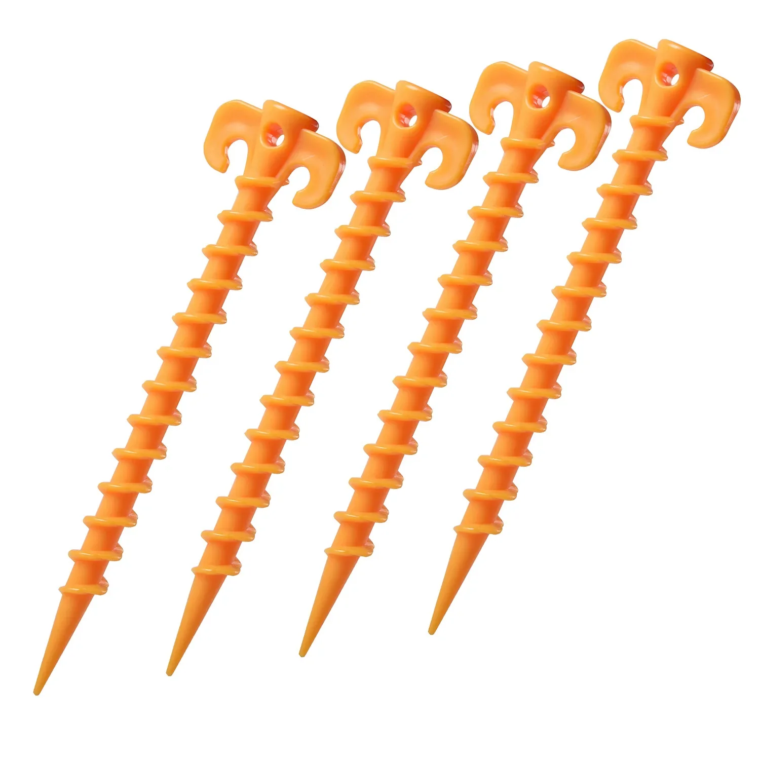 4pcs Tent Nails Ground Nails Screw Nail Stakes Pegs Plastic Sand Pegs Trip Beach Tent Stakes Peg Outdoor Camping Trip