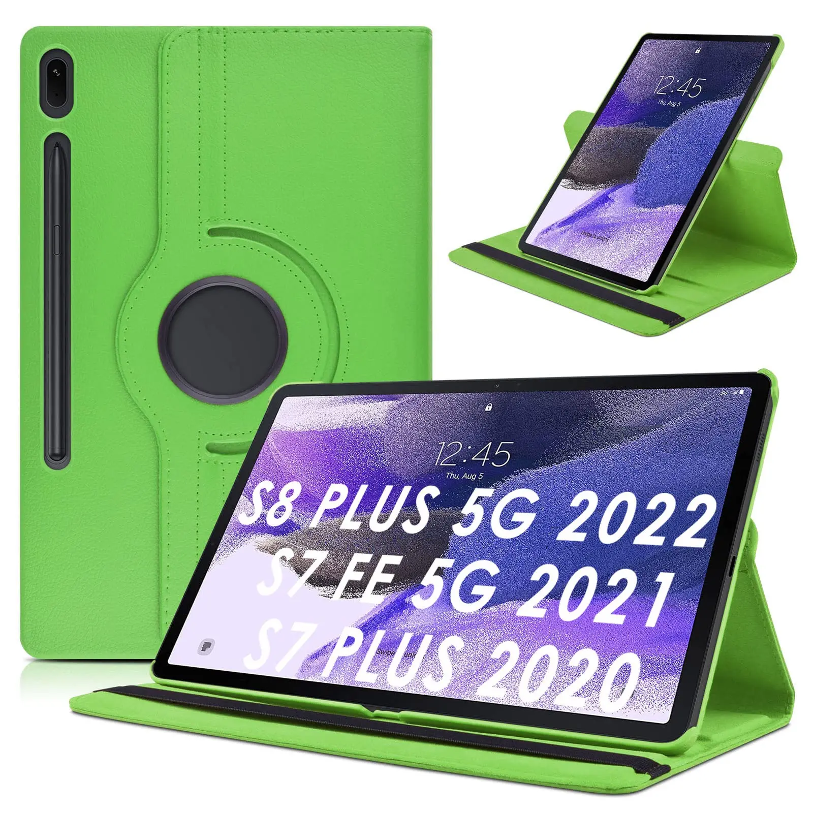 Custodia Rotante A 360 ° Per Samsung Galaxy Tab S7 Fe 5G 12.4 "2021 Galaxy Tab S8 Plus Tablet Case2022 Galaxy Tab S7 Plus 2020 Cover