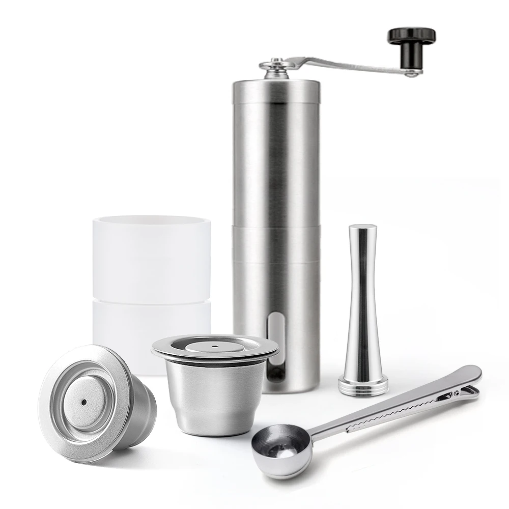 Capsule Di Caffè Riutilizzabili Nespresso In Acciaio Inossidabile Tamper Per Caffè Cialde Di Caffè Riutilizzabili Accessori Per Caffè Per Barista