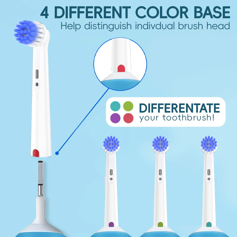 4/12/20 Pcs Soft Brush Heads Compatible with Oral B Electric Toothbrush, Replacement Toothbrushes Head Refills for 1000/100/1500