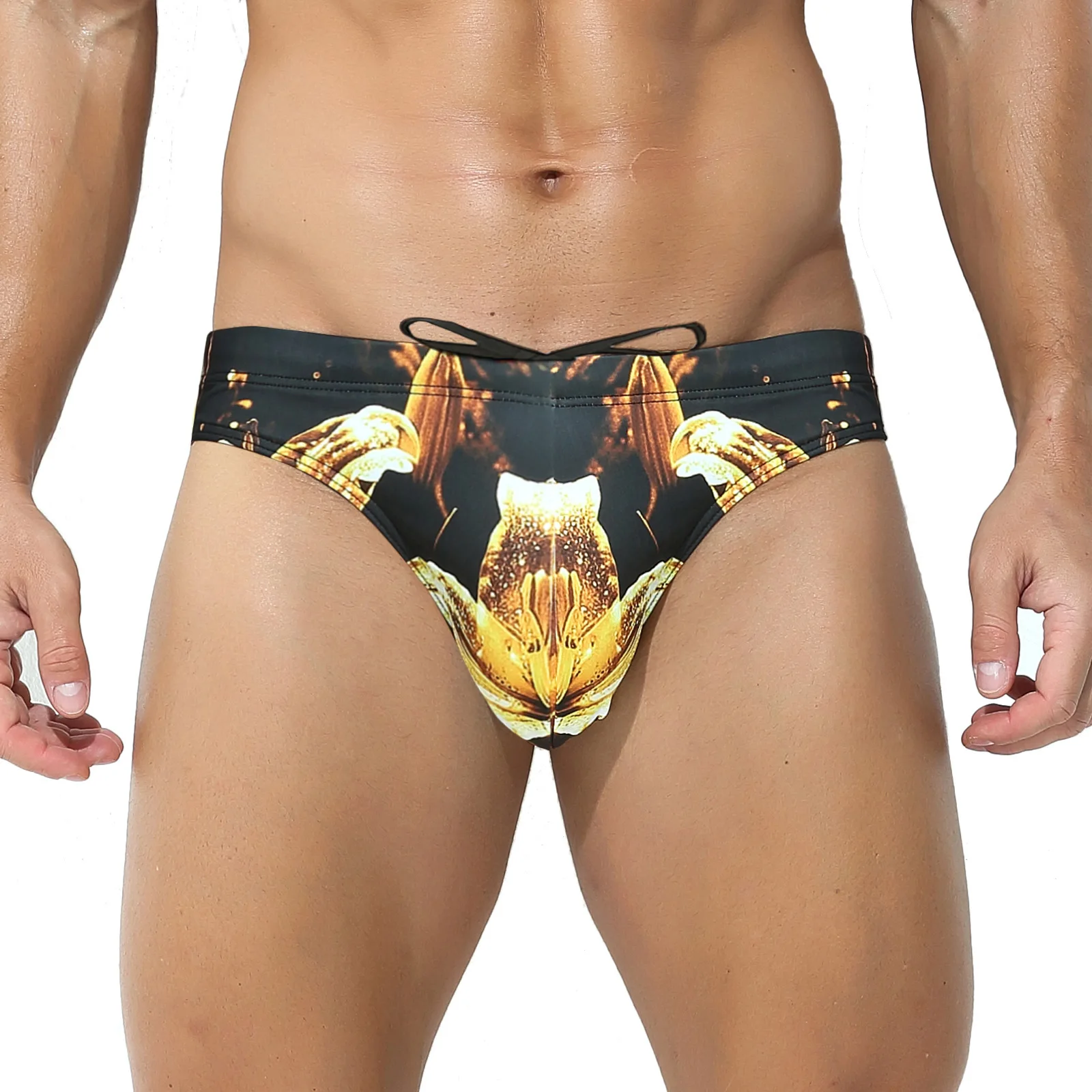 Men's Swimsuit Swim Briefs Panties Sexy Swimwear Bikini Totem Elastic Low Rise Underpants Beach Pool Party Sunbathing Underwear 4