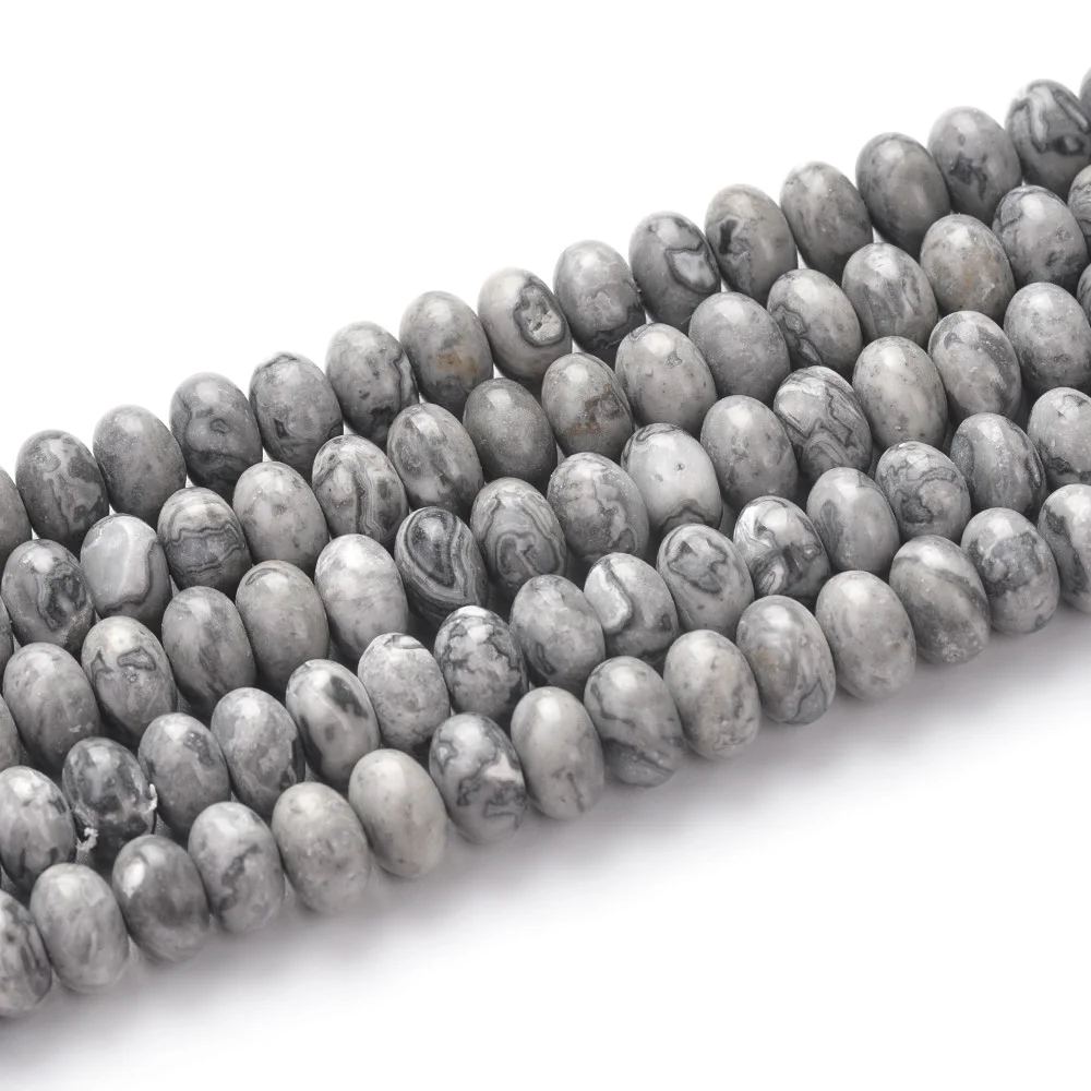 Glatte Abakusperlen aus Naturstein, 5 x 8 mm, Tigerauge, Lapislazuli, Rosenquarz, lose Perlen, DIY-Ohrringe, Halskette, Armband, Schmuckherstellung – Detail 9