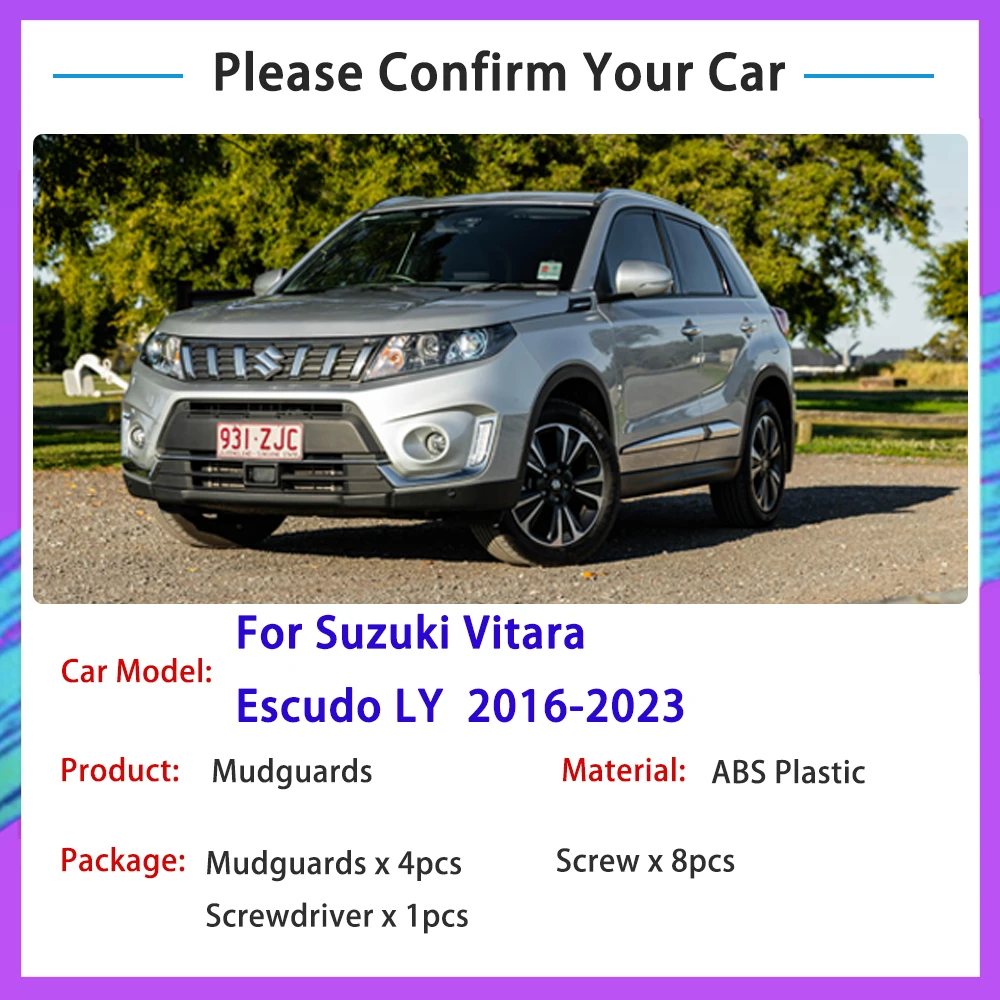 Paraspruzzi Suzuki S-Cross III 2022 - Parafanghi Anteriori E Posteriori In ABS - Foto 7