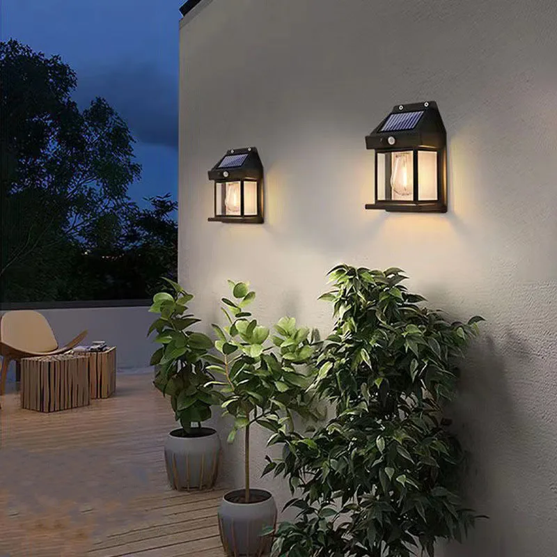 Description Picture 3 of itemSolar Tungsten Filament Lamp Outdoor Waterproof Intelligent Induction Wall Lamp Courtyard Garden Villa Lighting Night LightLT036