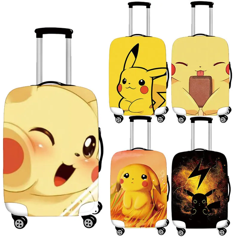 

Pokemon Pikachu Luggage Protective Cover Anime Travel Suitcase Dust Cover for 18-32 Inch Trolley Case Travel Luggage Dust Cover