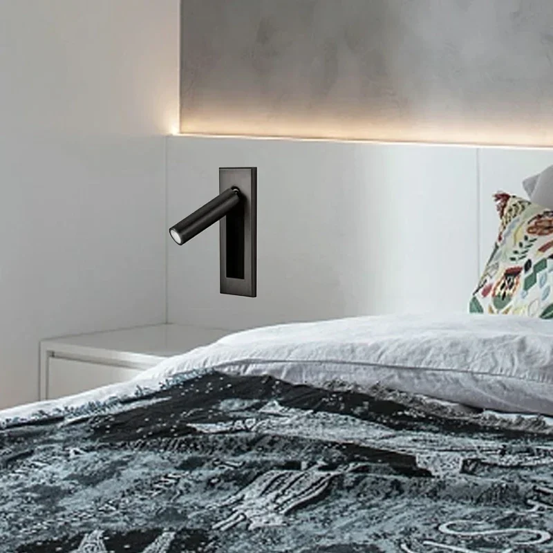 Modern rotating LED bedside light