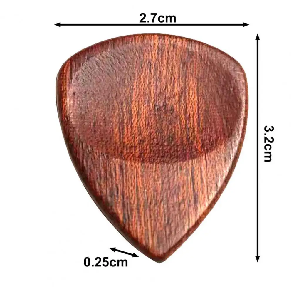 1 Pc 3.2*2.7cm Wooden Guitar Pick Portable Handcrafted Guitar Plectrum Gift For Friend Acoustic Electric Bass Pick Accessories
