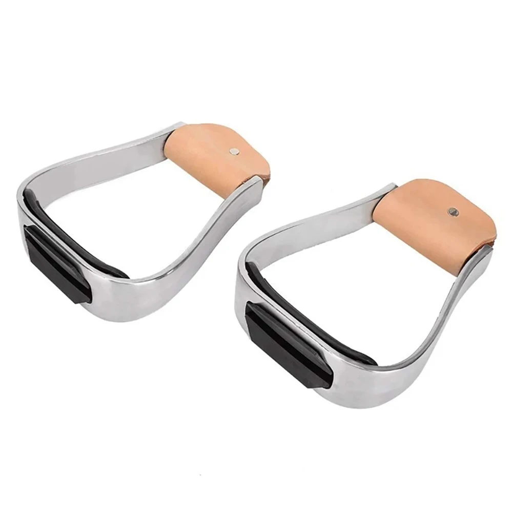 Horse Riding Stirrups Trail Stirrups For Saddle Western With Anti-Slip Rubber Pad Aluminum Lightweight Western Horse