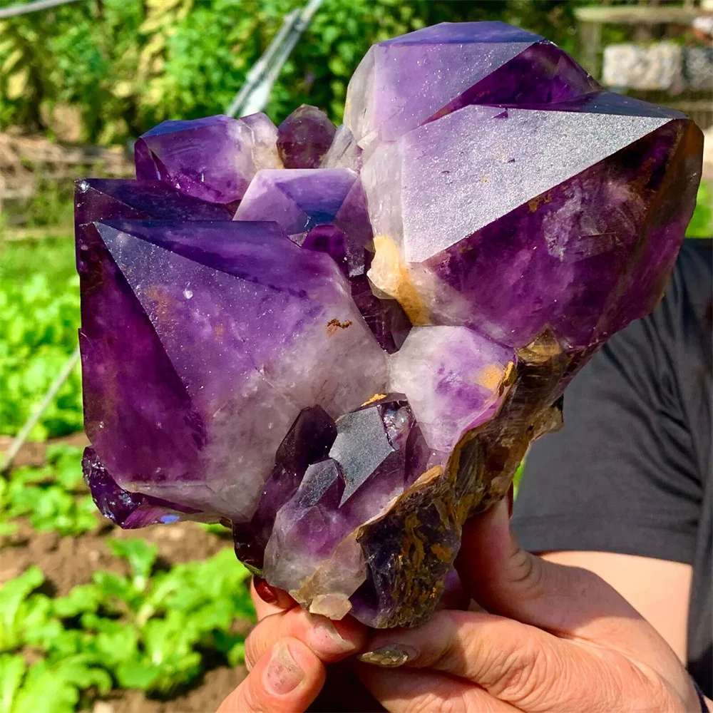 Huge Natural Uruguay Amethyst Large Hole Cluster Quartz Mineral Specimen Original Stone Degaussing, Wealth Healing Gem 2