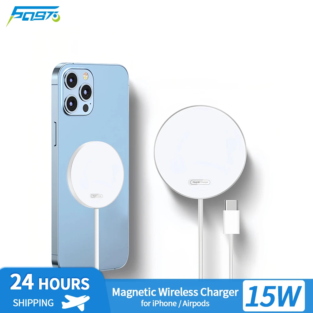 

15W Magnetic Wireless Charger Pad For iPhone 14 13 12 Pro Max Mini Macsafe Fast Charging Portable Quick Accessories USB C Cable