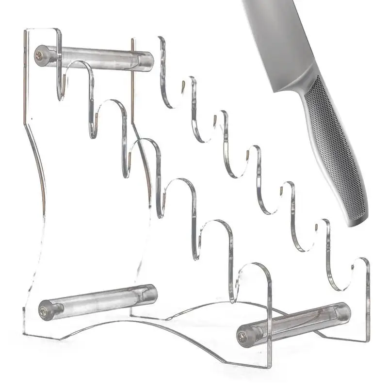 

Magnetic Knife Strip Knife Stand Holder For Knife With Wood Dual Purpose Wall Mounted Stand Rack Acrylic Knives Desk Display