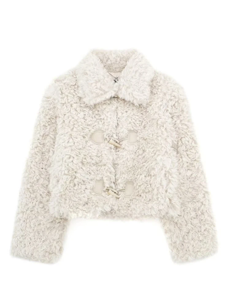 

TRAF 2023 New Women Fashion Casual Faux Fur Fleece Solid Jacket Single Breasted Warm Fur Coat Female Winter Street Outwear