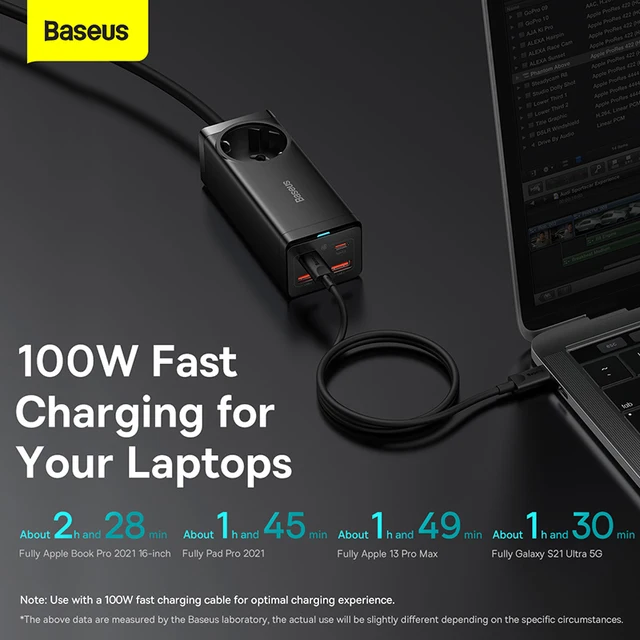 Baseus 100W GaN3 Pro ładowarka biurkowa stacja ładująca szybka ładowarka do iphone 13 12 Pro Max Xiaomi Samsung Laptop 5