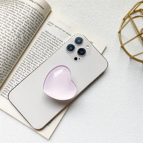 Korean 3D Stained Glass Crystal Ball Phone Holder Heart Retractable Finger Grip Tok Stand For iPhone Samsung Universal Bracket - Image 6